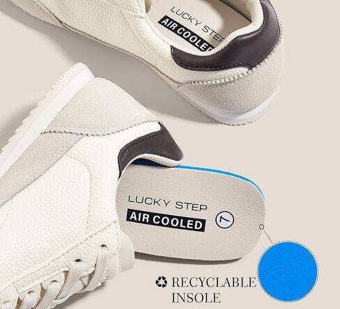 LUCKY STEP Women's Fashion Sneakers Tennis Shoes Casual Neutral Comfortable Walking Shoes Running Trendy Gym Workout Shoes in Kuwait