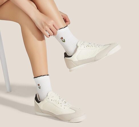 LUCKY STEP Women's Fashion Sneakers Tennis Shoes Casual Neutral Comfortable Walking Shoes Running Trendy Gym Workout Shoes in Kuwait