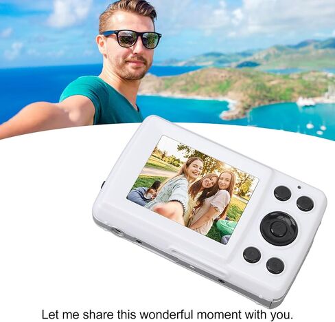 VBESTLIFE Digital Camera, 1080P Kids Camera 16MP Auto Focus Digital Point and Shoot Camera with 16X Zoom Anti Shake, 2.4 in Screen, for Kid Student Children Teen Girl Boy () in Saudi Arabia