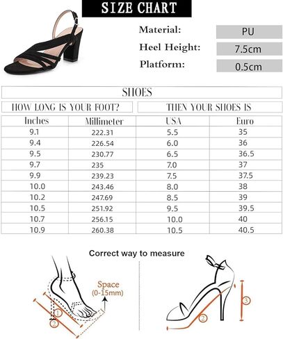 LALA IKAI Women's Strappy Slingback Chunky Heels Open Toe Rhinestones Sandals Fashion Dress Shoes in Kuwait