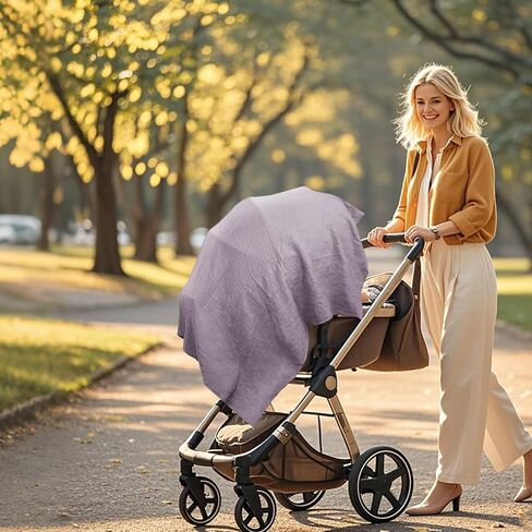 Baby Swaddle Blanket Neutral - Lightweight and Breathable Muslin Swaddles for Newborns - Receiving Blanket for Baby Boys and Girls (purlepink, 2pack) in Kuwait