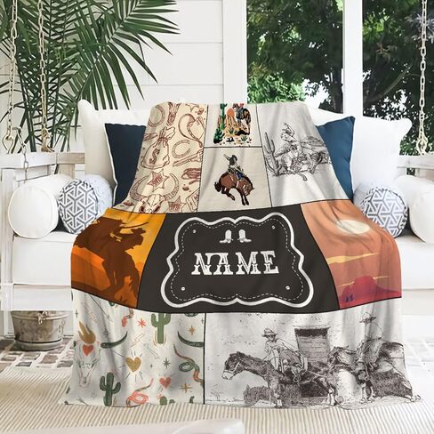 Retro Horse Baby Blanket Wild West Gifts for Boys Girls, Animal Western Decor Plush Soft Lightweight Flannel Fleece Wild West Swaddle Blanket for Newborn Horses Aztec Cow Receiving Blanket Crib in Saudi Arabia