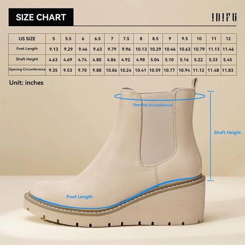 IDIFU IN3 أحذية نسائية بكعب عريض تشيلسي الكاحل قصيرة منخفضة كعب صغير كعب خريفي نعل عروة سهل الارتداء على منصة أحذية نسائية للسيدات زفاف رسمي أنيق مريح أحذية مرنة in Kuwait