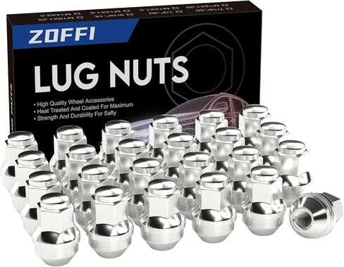 ZOFFI 24pcs M14x1.5 One-Piece Black OEM Factory Style Large Acorn Seat Lug Nuts Replacement for 2015-2020 Ford F150 Expedition Lincoln Navigator Factory Wheels in Kuwait