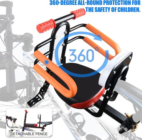 Child Bike Seat - Front Mount, Kids Bike Seat for Adult Bike,Retractable Baby Bike Seat Front Mounted, Toddler Bike Seat for Children 2~6 Years in Kuwait
