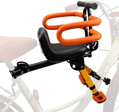 Child Bike Seat - Front Mount, Kids Bike Seat for Adult Bike,Retractable Baby Bike Seat Front Mounted, Toddler Bike Seat for Children 2~6 Years in Kuwait