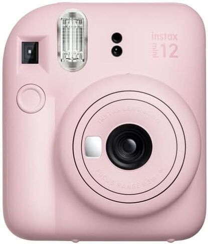 Fujifilm Instax Mini 12 Instant Camera with Fujifilm Instant Mini Film (20 Sheets) with Accessories Including Compatible Case with Strap, Photo Album, Stickers, Frames Bundle (Pink) in Saudi Arabia