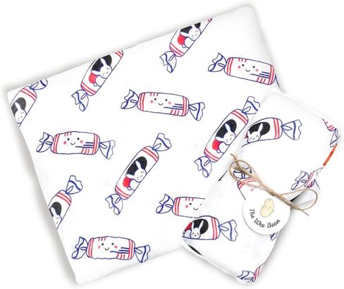 Organic Cotton and Bamboo Rayon Muslin Swaddle Blankets, Set of X (Bunny Candy) in Saudi Arabia