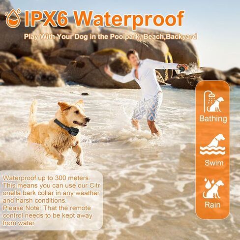 Citronella Training Collar for Dog [1* Spray Refill] Spray Dog Training Collar with Beep/Vibration/Spray Mode & 6 Adjustable Sensitivities Bark Collar, Safer Citronella Bark Collar for L/M/S Dog in Kuwait