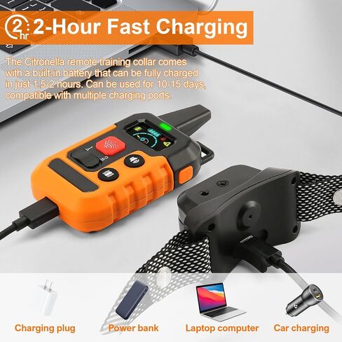 Citronella Training Collar for Dog [1* Spray Refill] Spray Dog Training Collar with Beep/Vibration/Spray Mode & 6 Adjustable Sensitivities Bark Collar, Safer Citronella Bark Collar for L/M/S Dog in Kuwait