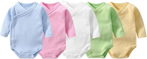Unisex-Baby Side Snap Long-Sleeve 3-Pack Bodysuit 100% Organic Cotton New Born Clothes Infant Boy And Girl Thermal Shirt in Saudi Arabia