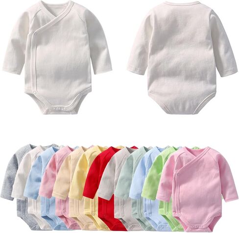 Unisex-Baby Side Snap Long-Sleeve 3-Pack Bodysuit 100% Organic Cotton New Born Clothes Infant Boy And Girl Thermal Shirt in Saudi Arabia