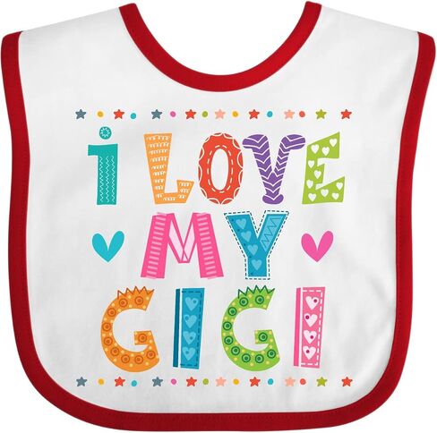 inktastic I Love My Gigi Outfit for Babies Baby Bib in Saudi Arabia