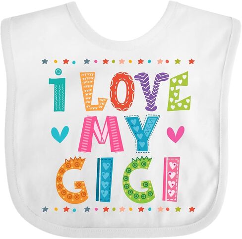 inktastic I Love My Gigi Outfit for Babies Baby Bib in Saudi Arabia