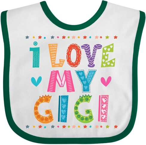 inktastic I Love My Gigi Outfit for Babies Baby Bib in Saudi Arabia
