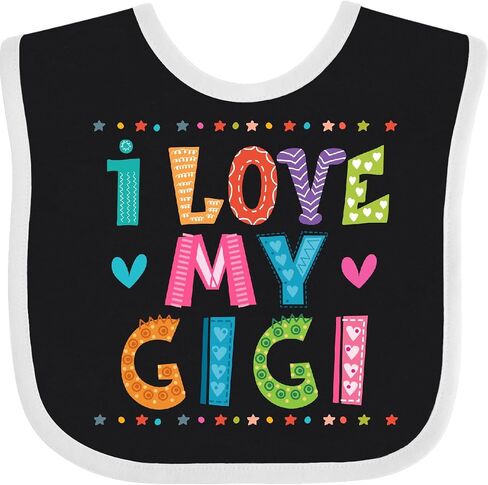 inktastic I Love My Gigi Outfit for Babies Baby Bib in Saudi Arabia