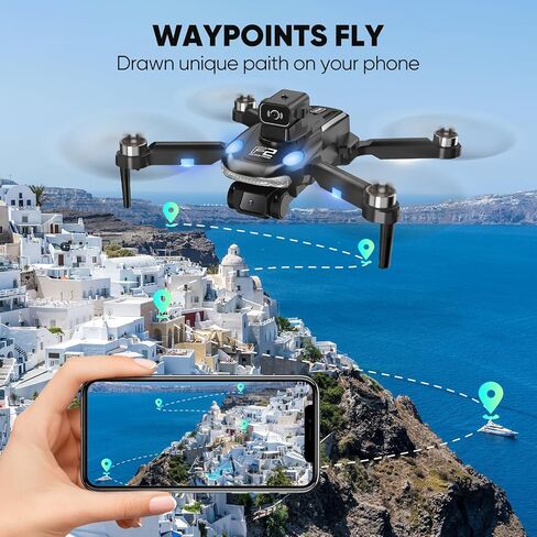 Mini Drone with Camera for Adults Kids, 4K HD Foldable, One Key Take Off/Land Brushless Motor Waypoint Fly 32 Mins Long Flight, Toys for Boys Girls in Saudi Arabia