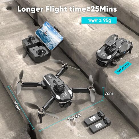 Mini Drone with Camera for Adults Kids, 4K HD Foldable, One Key Take Off/Land Brushless Motor Waypoint Fly 32 Mins Long Flight, Toys for Boys Girls in Saudi Arabia