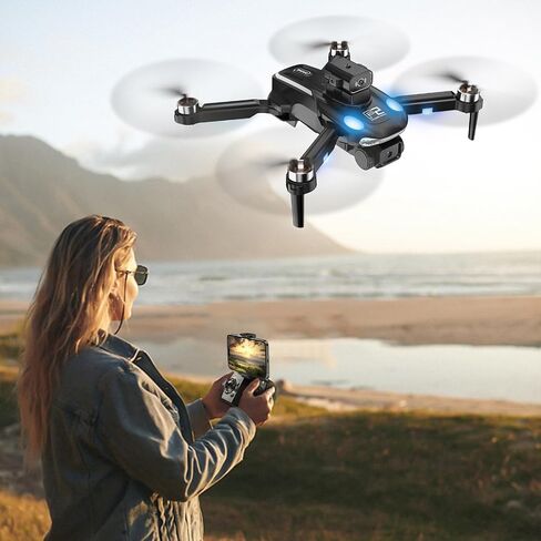 Mini Drone with Camera for Adults Kids, 4K HD Foldable, One Key Take Off/Land Brushless Motor Waypoint Fly 32 Mins Long Flight, Toys for Boys Girls in Saudi Arabia