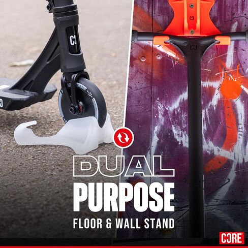 حامل سكوتر CORE Stunt - حامل عجلة سكوتر عالمي وحامل على الحائط، حامل سكوتر 2 في 1، يناسب جميع أحجام العجلات، قفل سكوتر معلق على الحائط in Kuwait