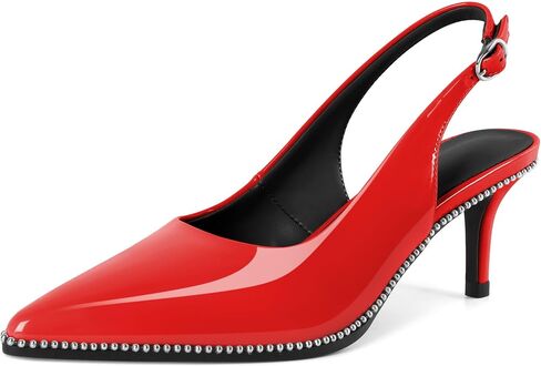 Sling Back Heels Women Sliver Beaded Kitten Pumps Closed Pointy Toe Mid Stiletto Heels Wedding Party Casual Dress Shoes Elegant 2.5 Inch Sandals in Kuwait