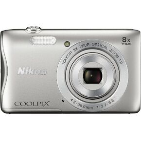 Nikon COOLPIX S3700 20MP Digital Camera with 8x Optical Zoom and Built-In Wi-Fi (Silver) (Renewed)