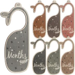 HNYYZL Baby Closet Dividers,7PCS Wooden Baby Clothes Dividers for Closet,Nursery Closet Dividers,Multi-Color,Baby size closet dividers,Nursery Decor