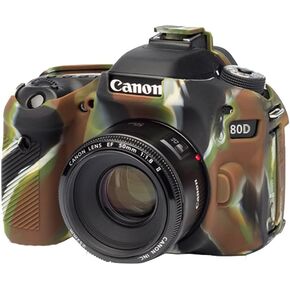easyCover Silicone Protective Camera Case Compatible for Canon 80D, Camouflage