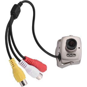 DAUERHAFT Mini 6LED Wired CMOS CCTV Security Camera,PAL/NTSC,Audio/Video Surveillance Camera, Night Digital Video Camera,for Residential Community, Home, Hotel etc.(PAL)
