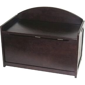 Lipper International Child's Toy Chest, 33.25" W x 17.75" D x 24.5" H, Espresso Finish