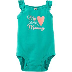 Carter's Baby Girls' Slogan Bodysuit (Baby) - Turquoise