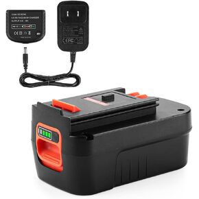 Powilling 6.0Ah 18V Lithium HPB18 Battery Compatible with Black and Decker HPB18 HPB18-OPE 244760-00 A1718 FS18FL FSB18 Firestorm Battery Black and Decker 18 Volt Battery Include Charger