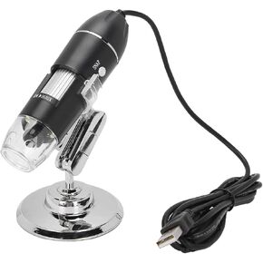 Portable Electron Microscope, 1600X 8 Digital Microscope with 8 Led Lights, Handheld USB High-Definition Electron Microscope Magnifying Microscope