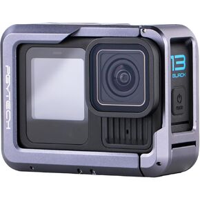 PGYTECH Camera Cage for Gopro 13/12/11, Aluminum Alloy Protective Vlogging Camera Frame for Gopro, Magnetic Quick Release Connector, 1/4" Thread Connector for Mic, Camera Light
