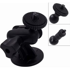 CH01C 1/4" Thread Camera Mount Holder Mini Adhesive 16mm Base - Dash Cam Permanent Tripod Windshield/Dashboard Mount Holder Fit Sony/Ricoh/HP/GoPro/Oculus(M4 M6 Screw Join Ball Included)