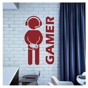 Video Game Gaming Gamer Wall Decal Art Vinyl Decor Sticker Boys Room Wall Door Decoration Poster Removable Lettering Decals 42 69Cm