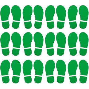 60 Pairs Kids Shoes Decals Footprint Stickers Decals Floor Wall Stairs for Christmas Decor Class, Dance Studio, Floor Stickers Party Decoration Celebrate St. Patrick's Day