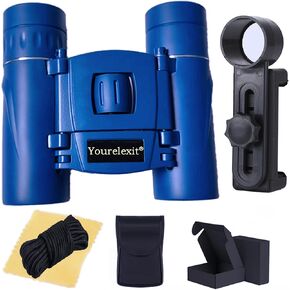 Binoculars with Phone Adapter for Adults, Compact Pocket Travel Binocular for Bird Watching Concert Theater Opera High Powered Electronics Cruise Ship Essentials Norwegian Alaska Hiking Camping Gear