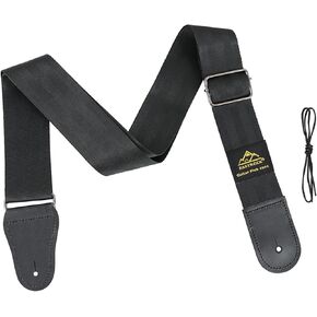 EASTROCK Guitar Strap, Adjustable Cotton Strap, Acoustic Guitar Strap, Electric Guitar Strap, Bass Strap for Beginners (brown)