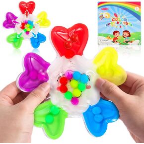 Color Sorting Sensory Toys, Fine Motor Skills Games for Toddlers,Preschool Learning Outdoor Travel Toys Gifts for Kids Aged 3-4 5-7