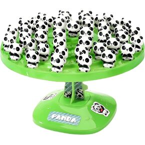 Tfanghao Panda Balance Games for Kids,Stacking Games Toy Panda Swing Stack Balance Game,Two-Player Panda Balance Tree Parent-Child Interactive Family Tabletop Montessori Toys (Panda)