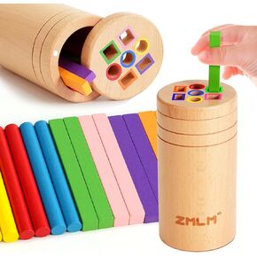 Wooden Color Sorting Toys for 1 2 3 Year Old: Toddler Educational Toys Preschool Learning Activities, Fine Motor Skills Matching Games Sensory Toys for Toddlers 12 month old Baby Boys Girls Gifts