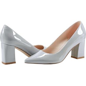 Marc Fisher LTD Women's Zala Pump, Light Grey Patent Leather, 6