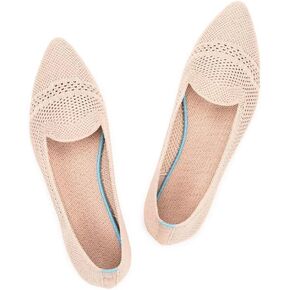 Frank Mully Women's Casual Loafer Flats Slip On Loafer Shoes Comfortable Knit Flat Shoes Classics Pointy Toe Loafer Flats,for Work,Travel