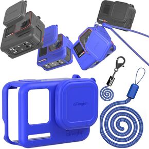 Silicone Cover Protective Case Compatible with Insta360 Ace Pro/Ace Single Case, Ace Pro/Ace Sports Camera Protective Case Accessories (Ace Pro - Blue)