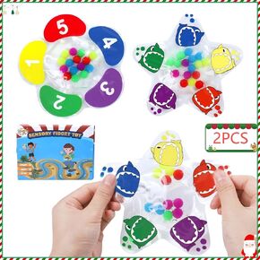 2Pcs Color Sorting Sensory Toys - Christmas Birthday Gifts for Toddlers Age 3-6, Fine Motor Skills Game Montessori Toys for 3+ Year Old, Preschool Learning Toys for Autistic Boys Girls