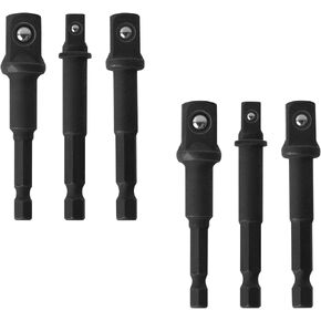 Socket Adapter Set DW2541IR, DW2542IR, DW2547IR for DeWalt Impact Driver Ready, Impact Grade Socket Adapter Set,1/4", 3/8", 1/2" Drive Drill Socket Adapter 3-Piece (Pack of 2)