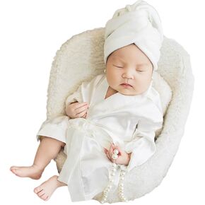 Newborn Photography Props Bathrobe Outfits for Posing, Baby Photoshoot Props Robe Girl Baby Photo Prop Outfit Newborn Costume Baby Robes Suitable for 0-1 Month Baby