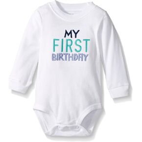 Carter's Baby Boys Bodysuits, White, 9 Months