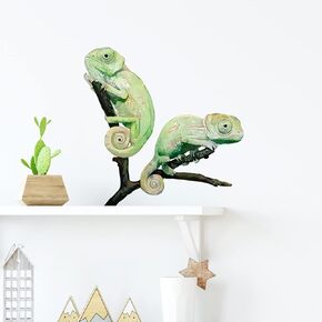 Chameleons Wall Decal Nursery Lizard Animal Wall Sticker Removable Peel and Stick Waterproof Wall Art Decor Stickers for Kids Baby Classroom Preschool Living Room Playing Room Bedroom School